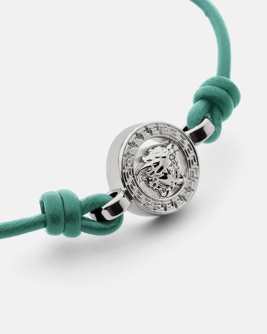 Versace Green Medusa '95 Leather Bracelet for men