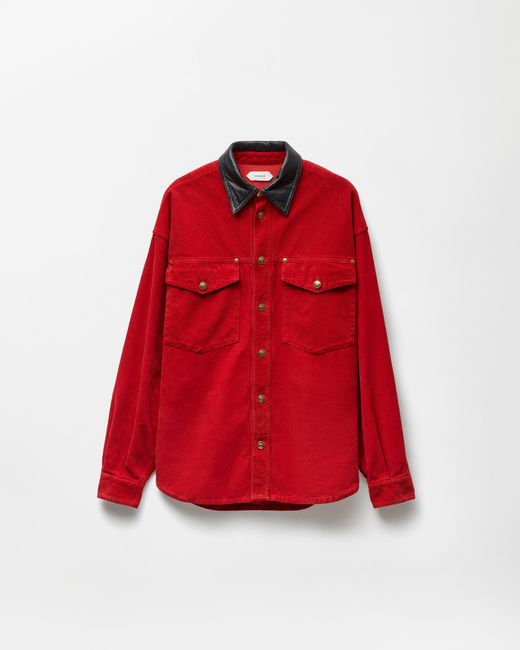 Versace Red Corduroy Velvet Blouson for men