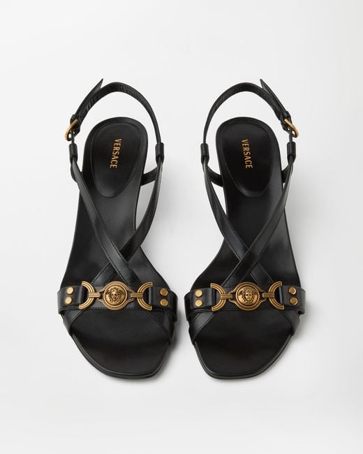 Versace White Marisa Leather Sandals 50 Mm