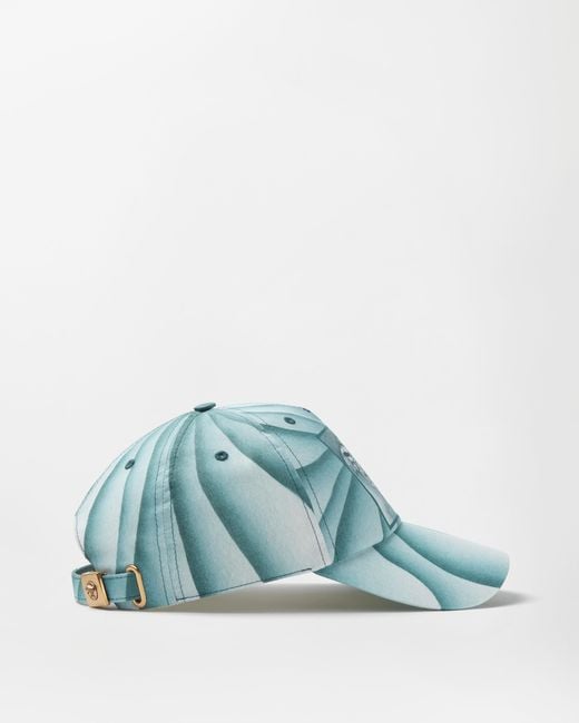 Versace Blue Printed Cotton Baseball Cap