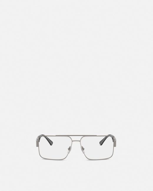 Versace White Greca Navigator Glasses for men