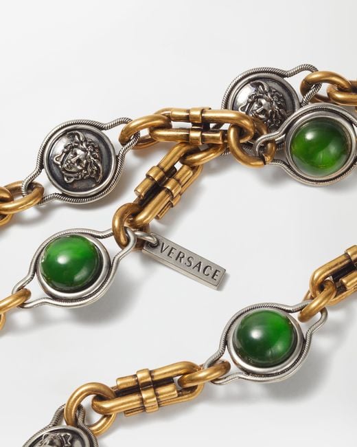 Versace Metallic Novantatré Long Necklace