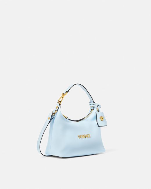 Versace Blue Tag Nappa Hobo Bag