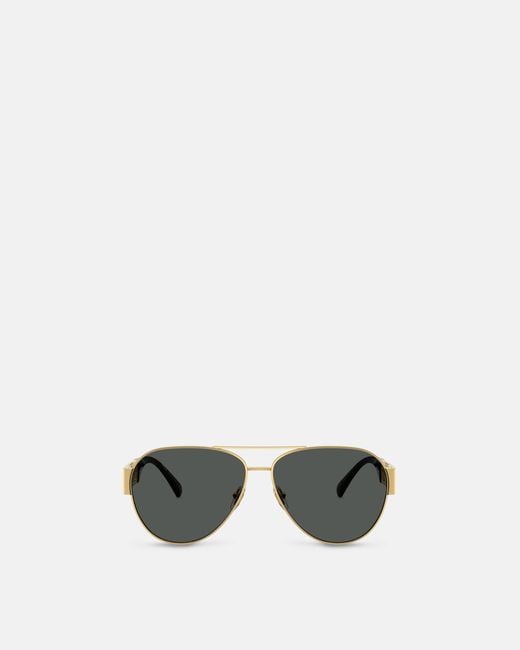 Versace Multicolor Greca Pilot Sunglasses for men