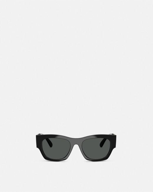 Versace White Lunettes De Soleil Medusa Biggie for men
