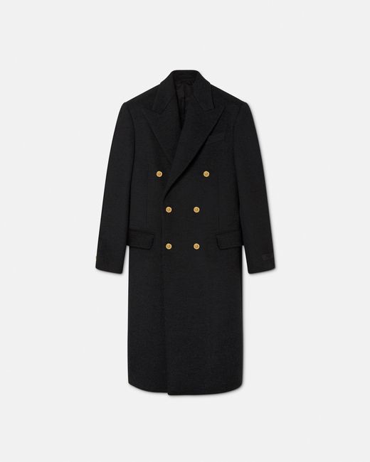 Caban De Lana Versace de hombre de color Black