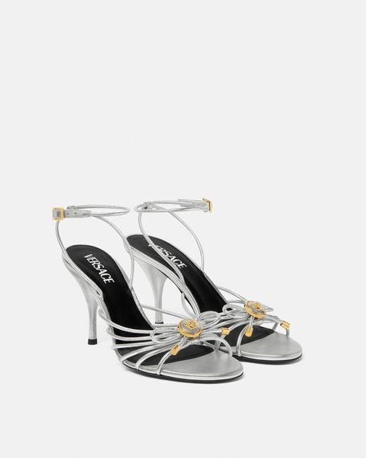 Versace White Heeled Sandals