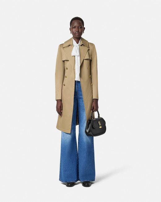 Versace Blue Wide-Leg Flared Jeans