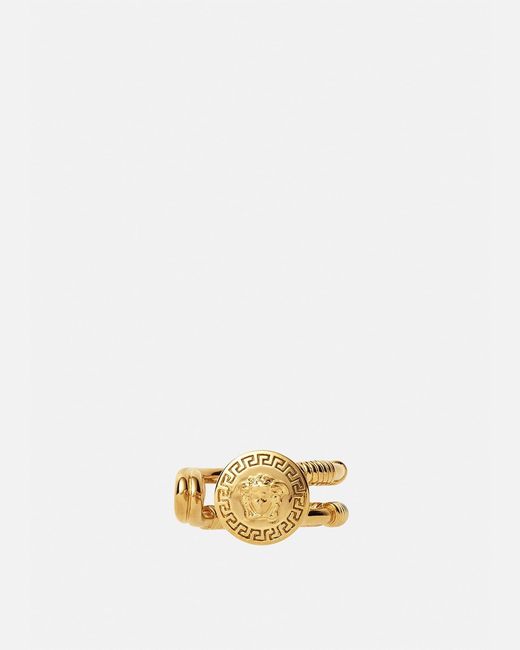 Versace Metallic Safety Pin Ring