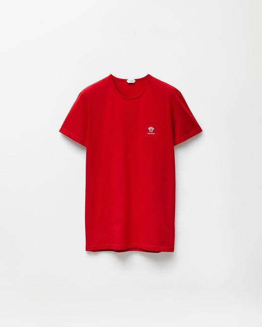 Versace Red Cotton-Jersey T-Shirt for men