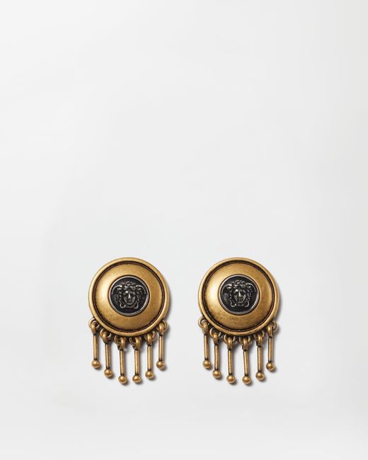 Versace Metallic Scudo Earrings