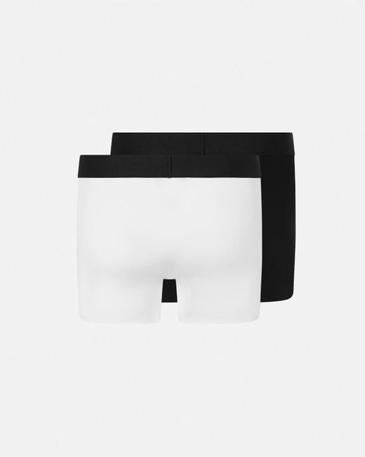 Lot De 2 Boxers Longs Logo Versace pour homme en coloris Black