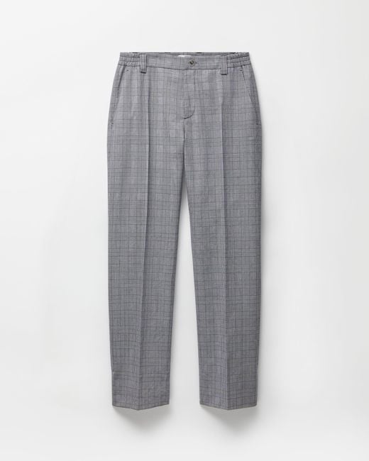 Versace Gray Prince Of Wales Wool Pants for men