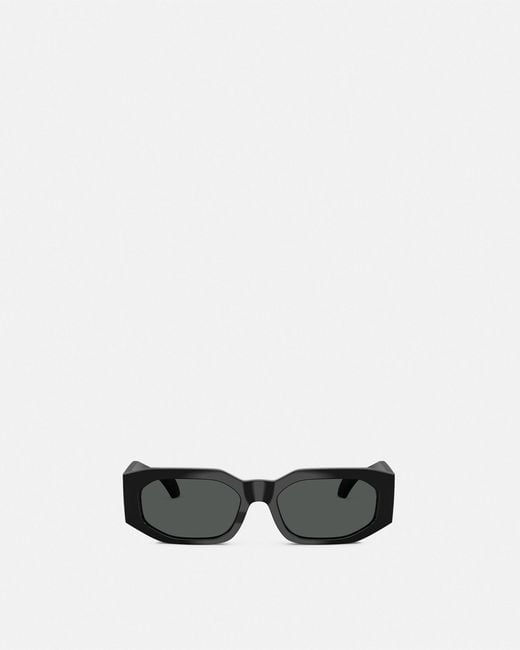 Versace White Signature Rectangular Sunglasses