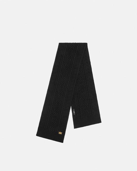 Versace White Wool Knit Scarf for men