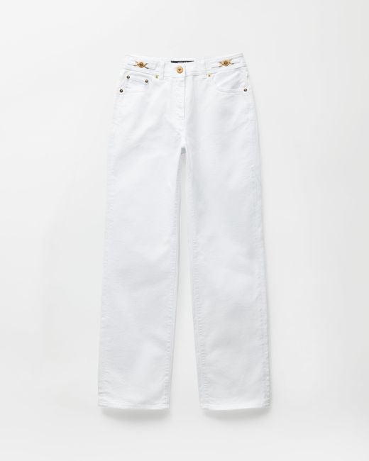 Versace White Medusa '95 Regular-fit Jeans
