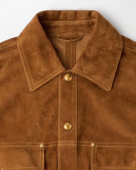 Versace Brown Suede Blouson for men