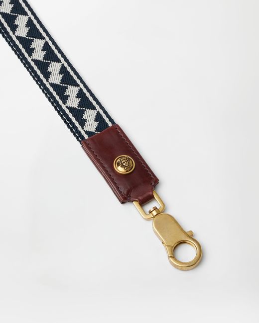 Versace White Ribbon Keychain for men