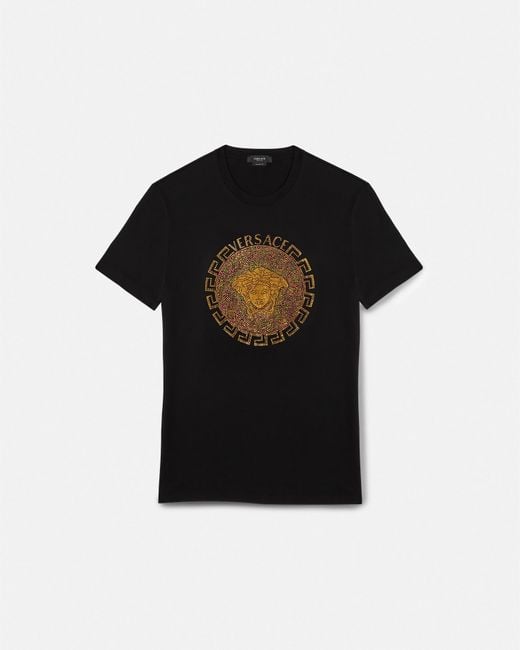 Versace Black Medusa Crystal T-shirt for men