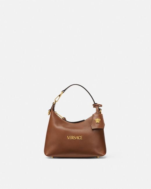 Versace Brown Tag Hobo-Tasche