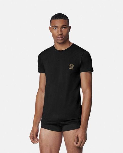 Versace Black Medusa Undershirt 2-pack for men