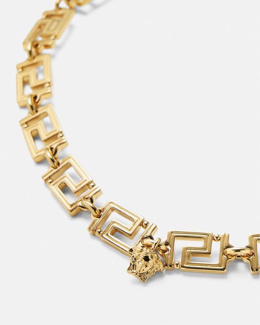 Versace Metallic Greca Necklace