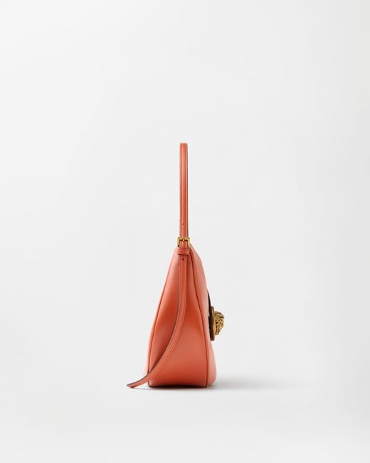 Versace Red Emblème Nappa Hobo Bag