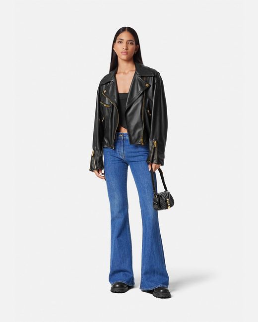 Versace Black Medusa '95 Satin Corset Top