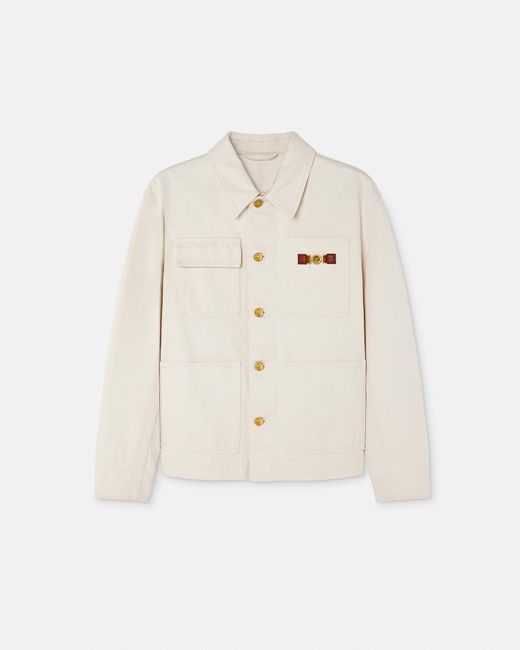 Giacca Carpenter di Versace in Natural da Uomo