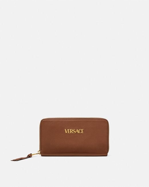 Versace Brown Tag Nappa Wallet