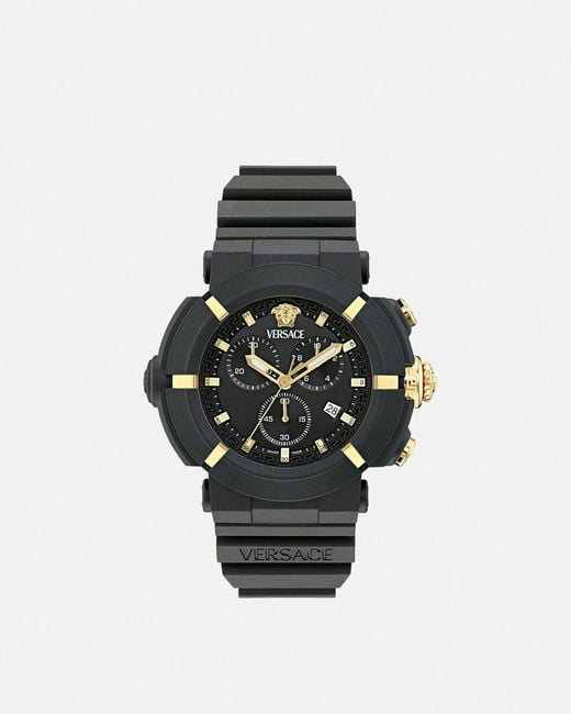 Versace Real Active Chrono Uhr in Black für Herren