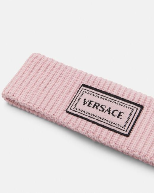 Versace Pink Wool Knit Band