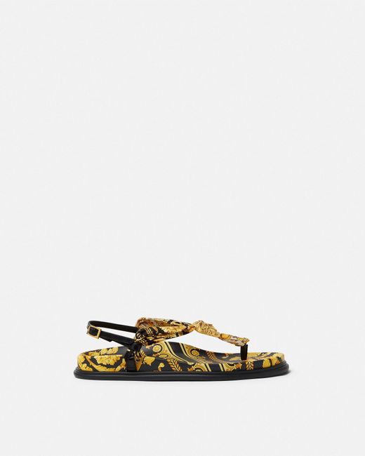 Versace Multicolor Barocco La Medusa Sandals