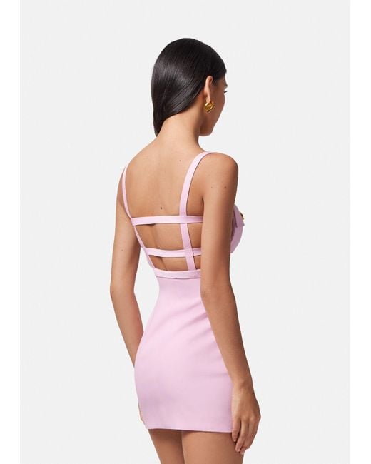 Versace Medusa '95 Cutout Mini Dress in Pink | Lyst
