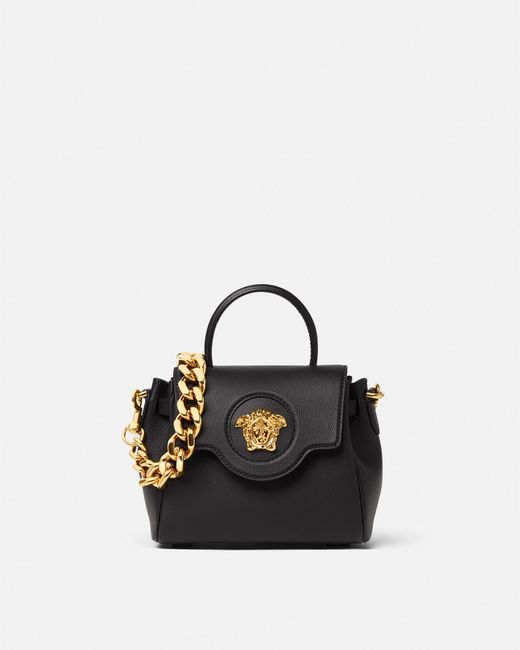 Versace Black La Medusa Small Handbag