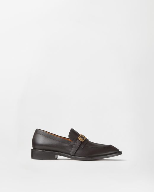 Versace White Primo Leather Loafers for men