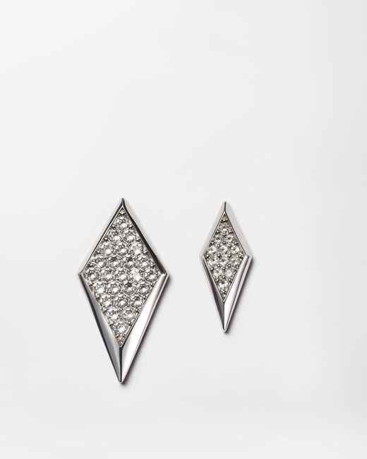 Versace White Blade Crystal Earrings