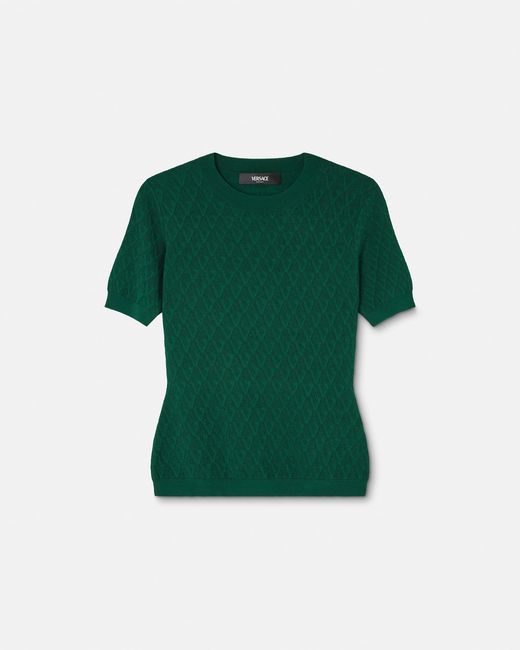 Versace Green Fitted Top