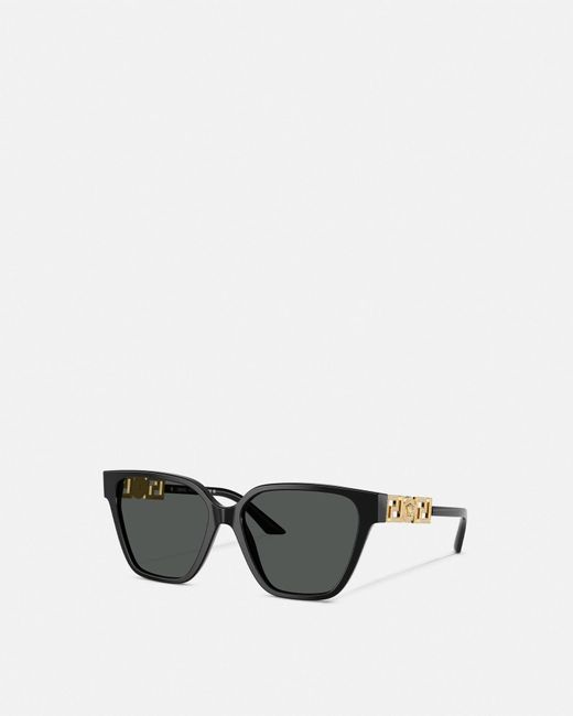 Versace White Greca Strass Butterfly Sunglasses