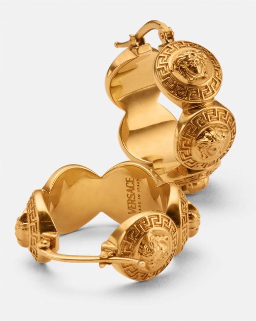 Versace Metallic Tribute Medusa Earrings
