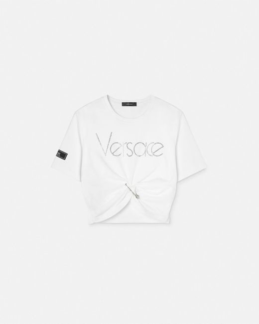 Versace White Crystal 1978 Re-edition Logo T-shirt
