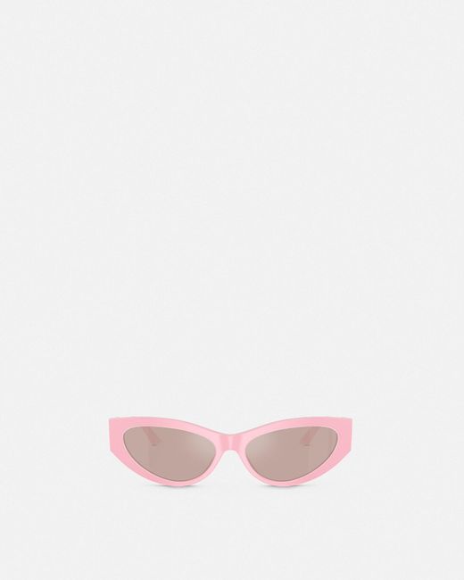 Versace Pink Greca Strass Cat-eye Sunglasses
