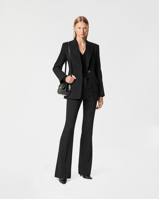 Versace Black Single-breasted Wool Jacket