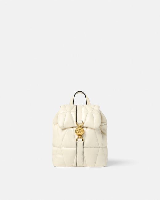 Versace White Kleio Quilted Nappa Backpack