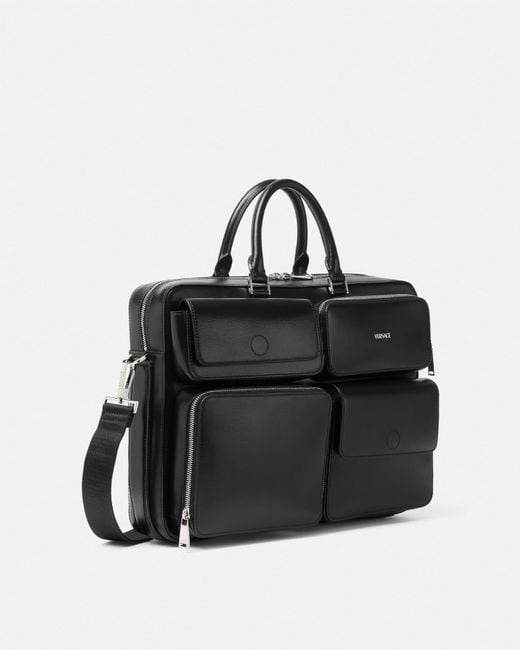 Versace Black Cargo Computer Bag for men