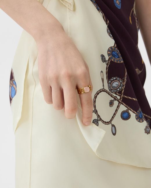 Versace Metallic Greca Ring