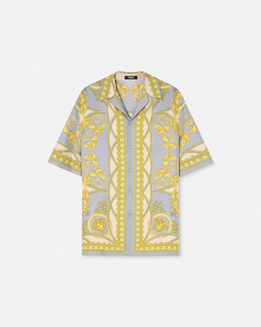 Versace Metallic La Coupe Des Dieux Silk Shirt for men