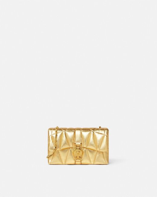 Borsa A Tracolla Kleio Mini di Versace in Metallic