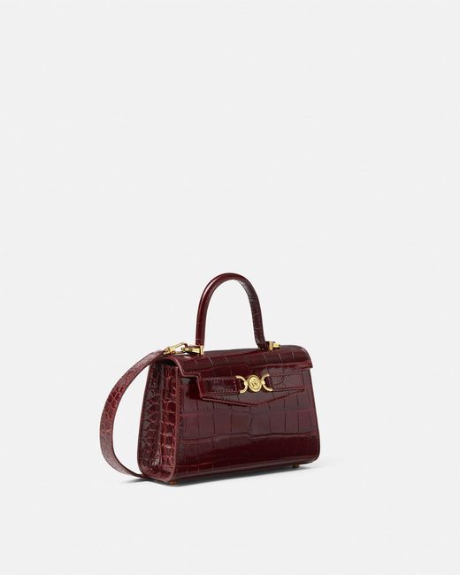 Versace Red Petit Sac À Main Medusa '95 Effet Croco