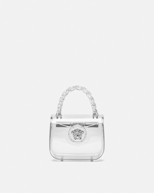 Versace White La Medusa Transparent Mini Bag